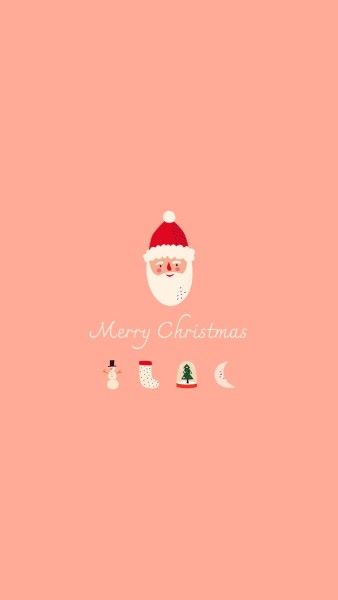 merry christmas, xmas, holiday, Pink Christmas Mobile Phone Background Mobile Wallpaper Template