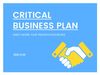 critical business plan