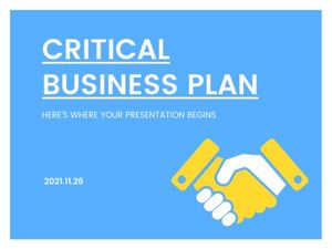 Blue Critical Business Plan Presentation 4:3