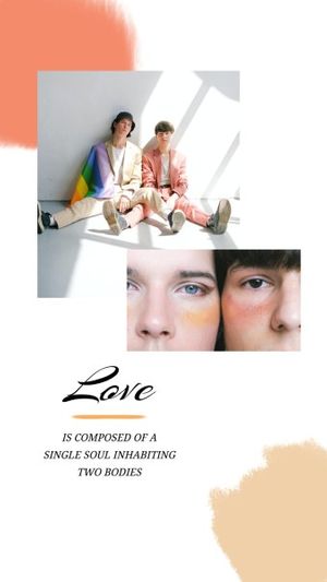 hug, kiss, women, White LGBT Homosexual Love Quote Instagram Story Template