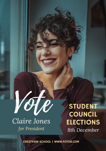 School Student Vote Poster