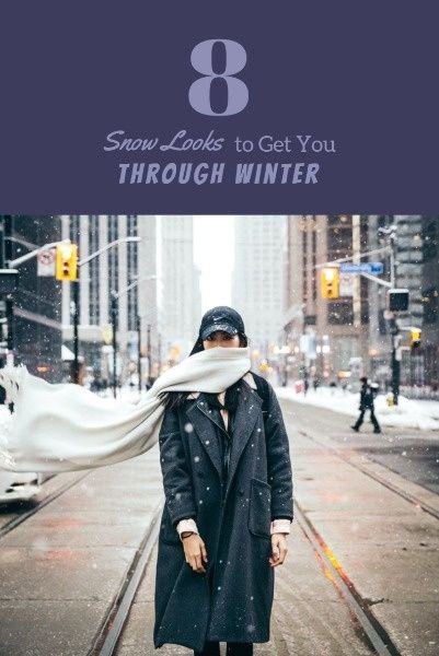 clothes, coat, street look, Snow Look Pinterest Post Template