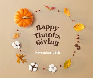 holiday, celebration, autumn, Gold Modern Happy Thanksgiving Day Facebook Post Template