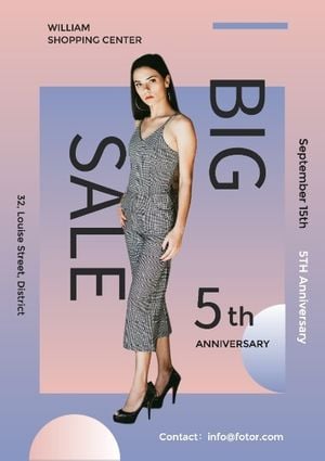 clothing, summer sale, style, Fashion Clothes Store Big Sale Poster Template