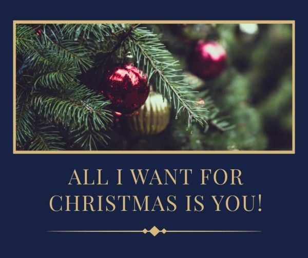 holiday, friend, happy, Dark Green Tree Christmas Facebook Post Template