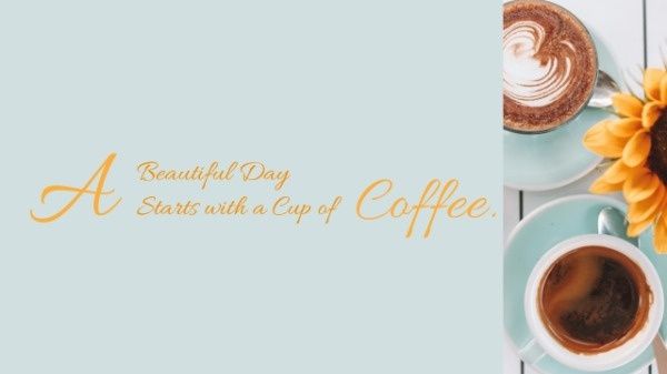 life, coffee, drink, Yolo Beautiful Day Youtube Channel Art Template