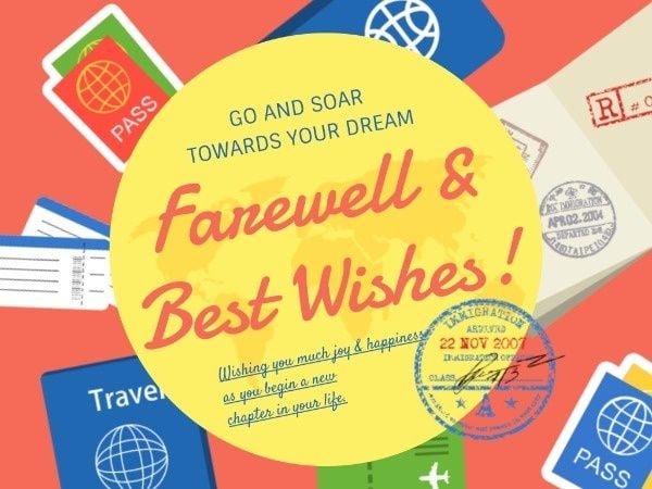 farewell and best wishes