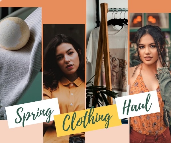 Spring Clothing Haul Vlog Facebook Post