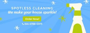 housekeeping, life, lifestyle, Cleaning Service Facebook Cover Template