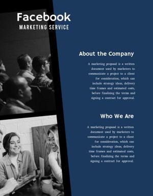business, company, firm, Official Facebook Market Corporate Annual Report Template