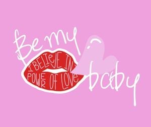 valentine, love, life, Pink Sweet Facebook Post Template