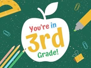 Green Back To School Card