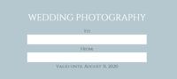 Wedding Studio Voucher Gift Certificate