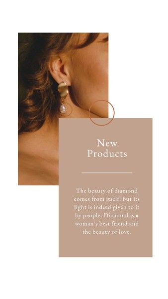 earrings, brand building, beauty, Earring Jewelry Sale Promotion Branding Post Instagram Story Template