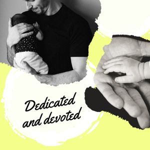 father, father's day, man, Yellow Dedicated And Devoted Dad Photo Collage (Square) Template