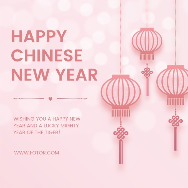 Pink Happy Chinese New Year Instagram Post