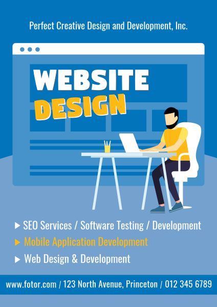 internet, program, website, Web Design Poster Template