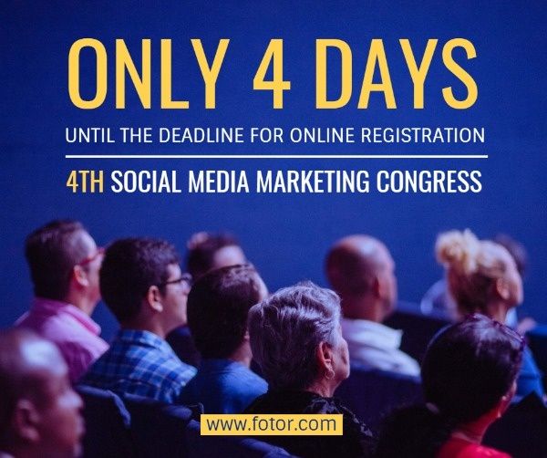 meeting, business, announcement, Social Media Marketing Conference Countdown Facebook Post Template
