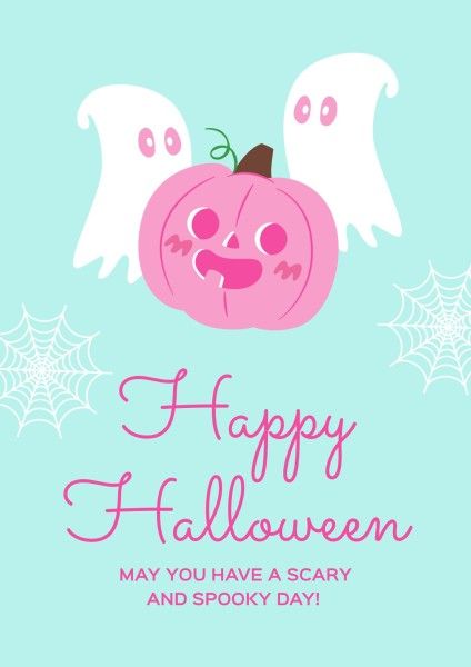 spooky, fun, life, Cute Happy Halloween Party Poster Template