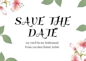 save the date, party, life, White Wedding  Postcard Template