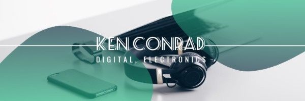 device, gadget, tech, Green Digital And Electronics Banner Twitter Cover Template