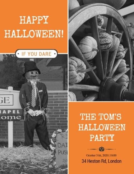 holiday, event, pumpkin, Halloween Party Program Template