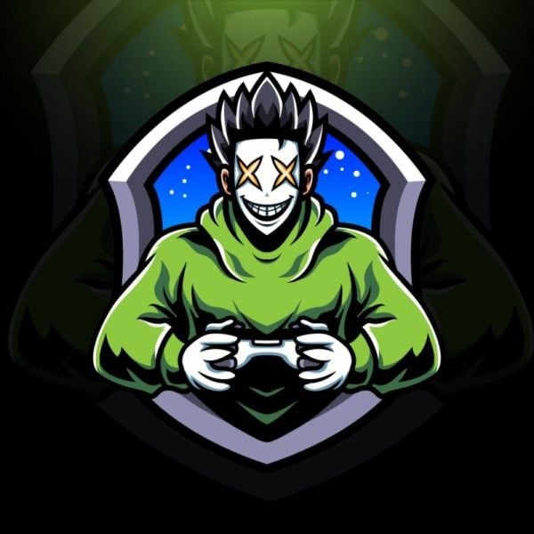 gamer, boy, male, Green Joker Mask Man  Gaming Discord Profile Picture Avatar Template