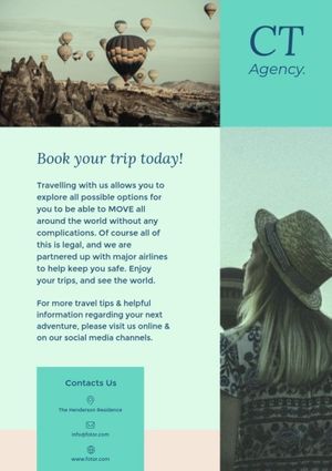 travel, journey, soul, Green Let Us Organize Your Vacation Flyer Template