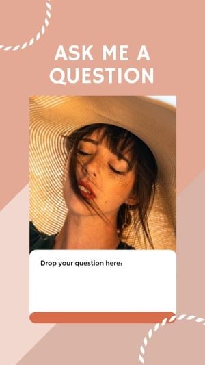 social media, questions, message box, Ask Me A Question  Instagram Story Template