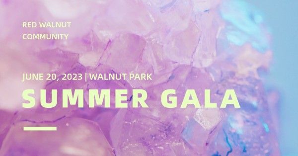  cover photo, red walnut, community, Purple Summer Gala Facebook Event Cover Template