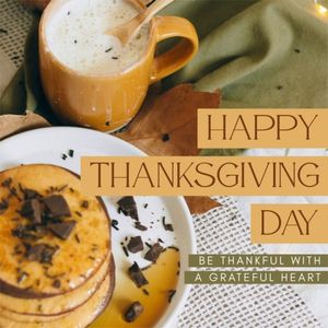 thank you, grateful, blessing, Gratitude Happy Thanksgiving Social Media Instagram Post Template