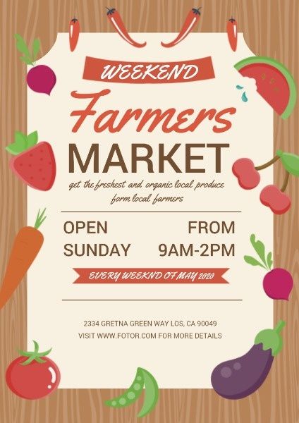 farms, fresh, shopping, Farmer Market Sale Poster Template