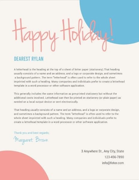 festive, greeting, santa, Yellow Holiday Letter Letterhead Template