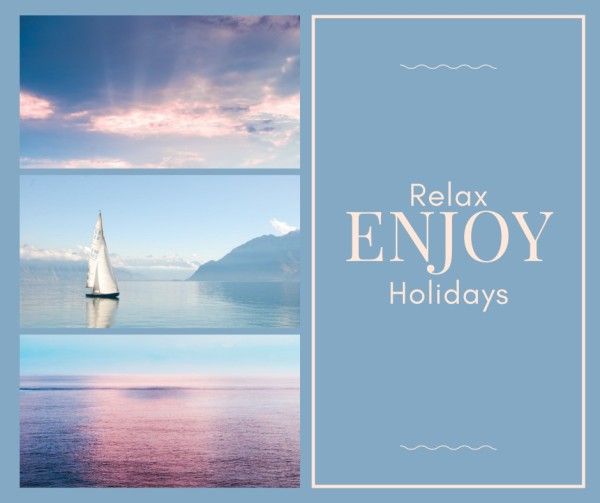 travel, travelling, trip, Enjoy Your Holidays Facebook Post Template