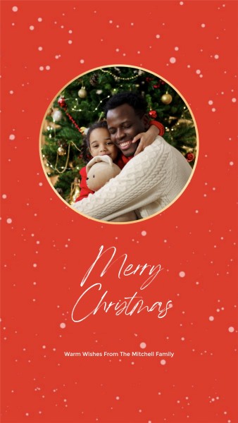 Red Christmas Wish Love Family Collage Instagram Story