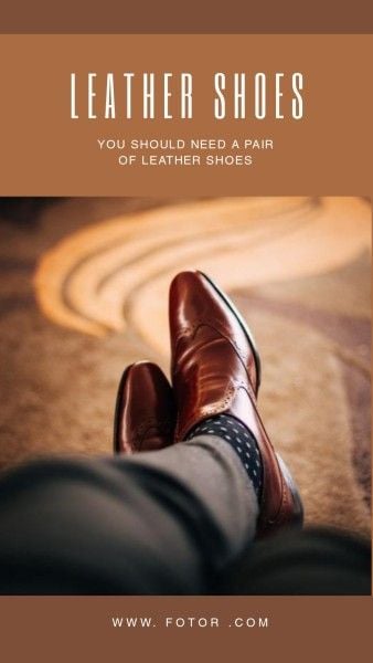 post, instagram post, social media, Brown Leather Shoes Instagram Story Template