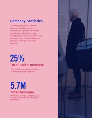 Simple Pink Corporate Monthly  Report