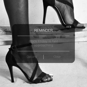 Black Friday Fashion E-commerce Online Shopping Branding Reminder Shoes Instagram Post