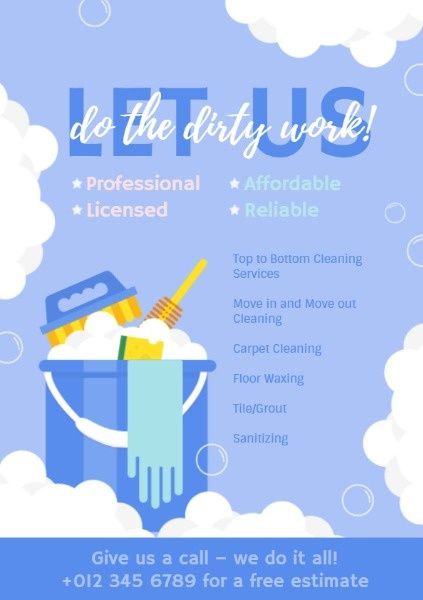 cleaning service, cleaner, dirty work, Local Cleaning Company Flyer Template