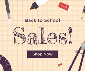 autumn, study, learning, Back To School Sales Day Facebook Post Template