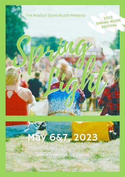 Green Spring Music Festival Poster Poster