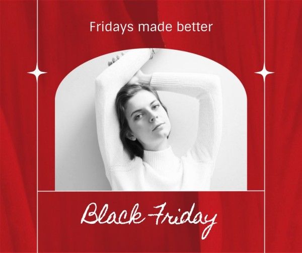 e-commerce, online shopping, promotion, Red Black Friday Made Better Facebook Post Template