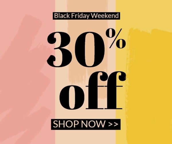 sale.discount, make up, cyber monday, Pink And Orange Black Friday Sale Facebook Post Template