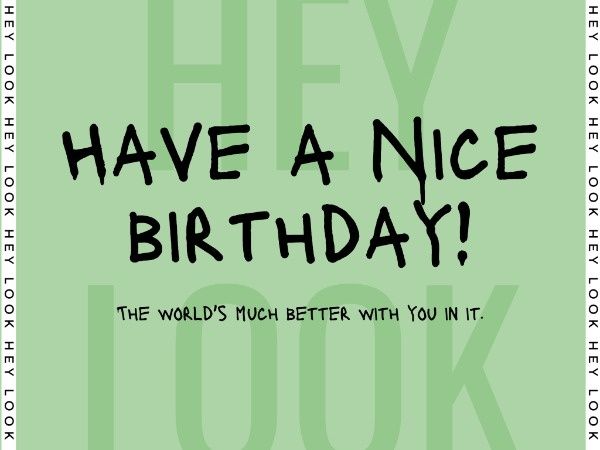 happy birthday, greeting, wishing, Green Birthday Card Template