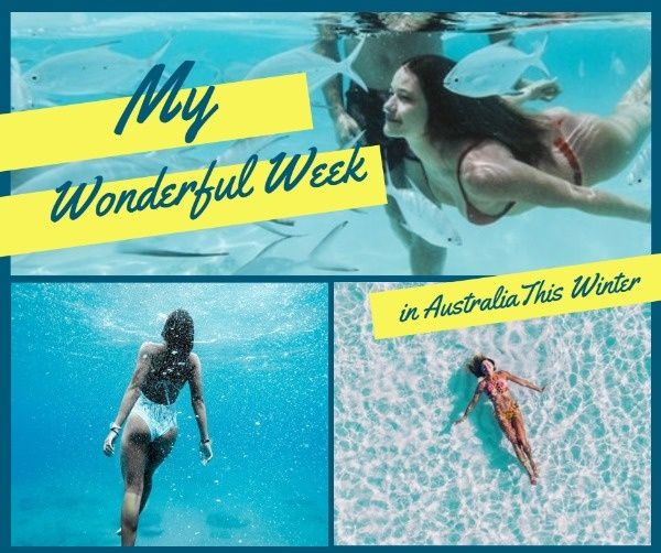 holiday, vblog, entertainment, Travel Blog Wonderful Week Facebook Post Template