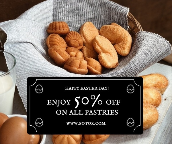 Easter Pastries Discount Facebook Post