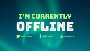 leave, stream, gaming, Gradient Blue Twitch Offline Banner Template