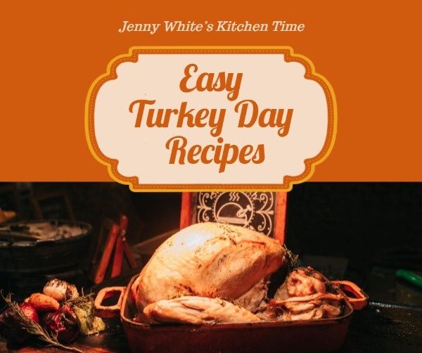 holiday, festival, thanksgiving day, Yellow And Black Turkey Cooking Recipes Facebook Post Template