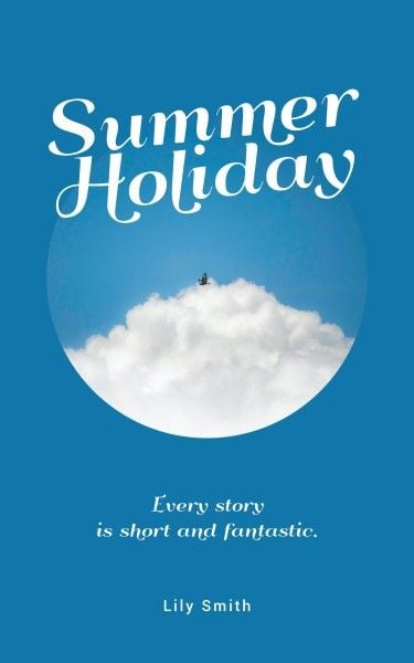 short story, life, sky, Blue Minimal Novel Cover Book Cover Template