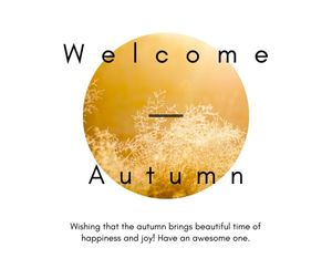 fall, season, welcome, White Happy Autumn Life Facebook Post Template